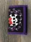 Preview: Stoffgeldbeutel Totenkopf schwarz/violett