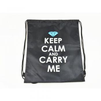 Rucksack / Sportbeutel, ''KEEP CALM AND CARRY ME'', 35x40cm
