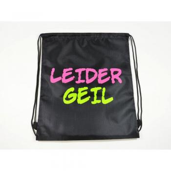 Rucksack / Sportbeutel, ''LEIDER GEIL'', 35x40cm