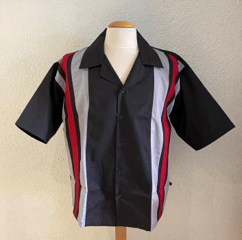 Workershirt schwarz / grau / rot