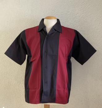 Workershirts schwarz / bordeaux