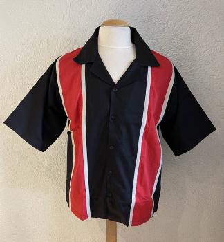 Workershirt schwarz / rot / beige
